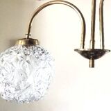 Vibtage crystal and bronze chandelier
