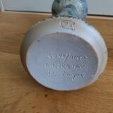 Candle holder vase signed Jean Claude Courjault