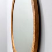 Oval Vintage Wall Mirror with Ash Root Frame, Italy