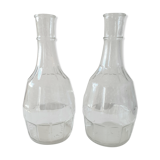Pair of bistro style table decanters
