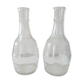 Paire de carafes de table style bistro