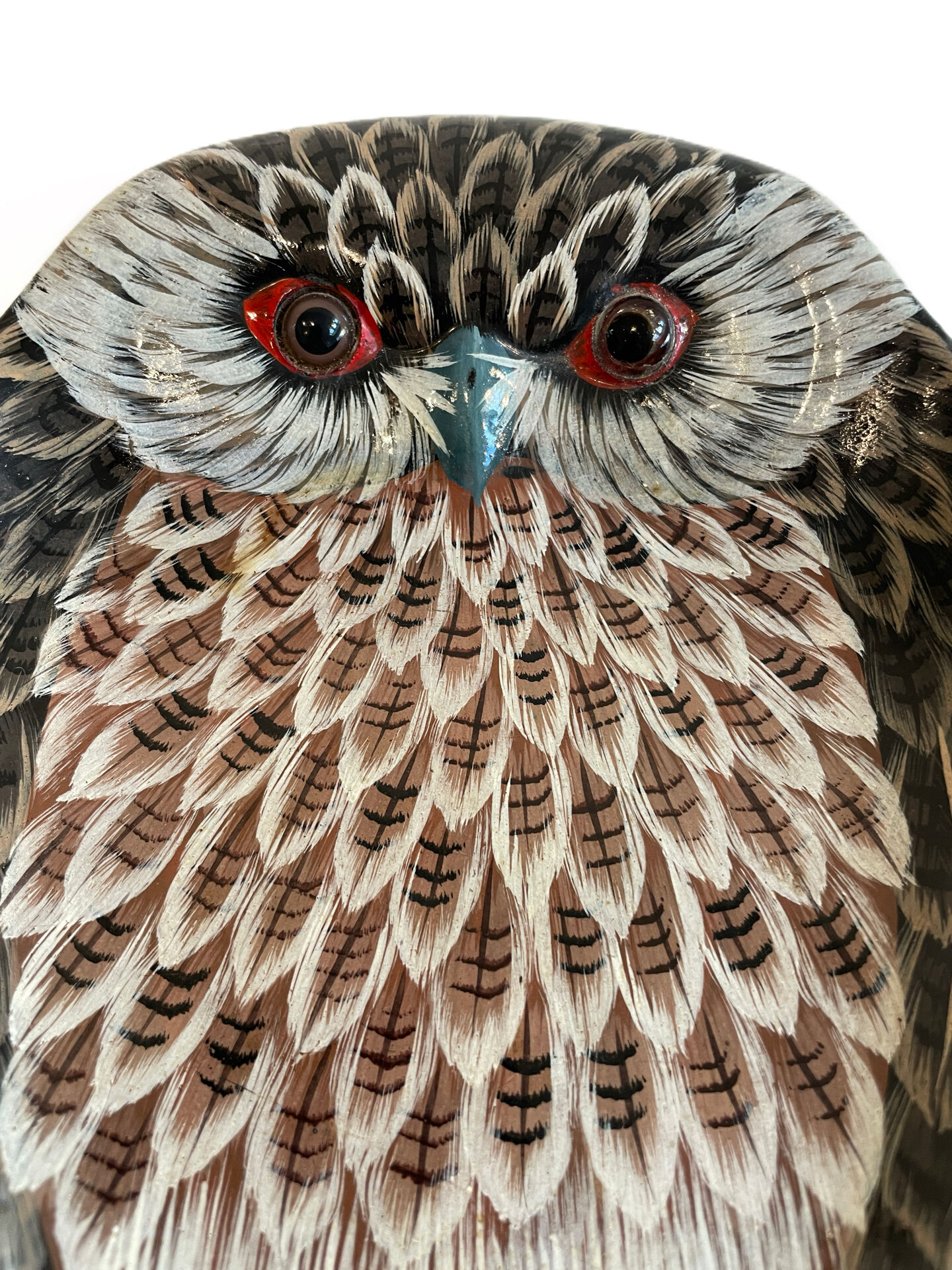 Vide poche hibou vintage peint à la main