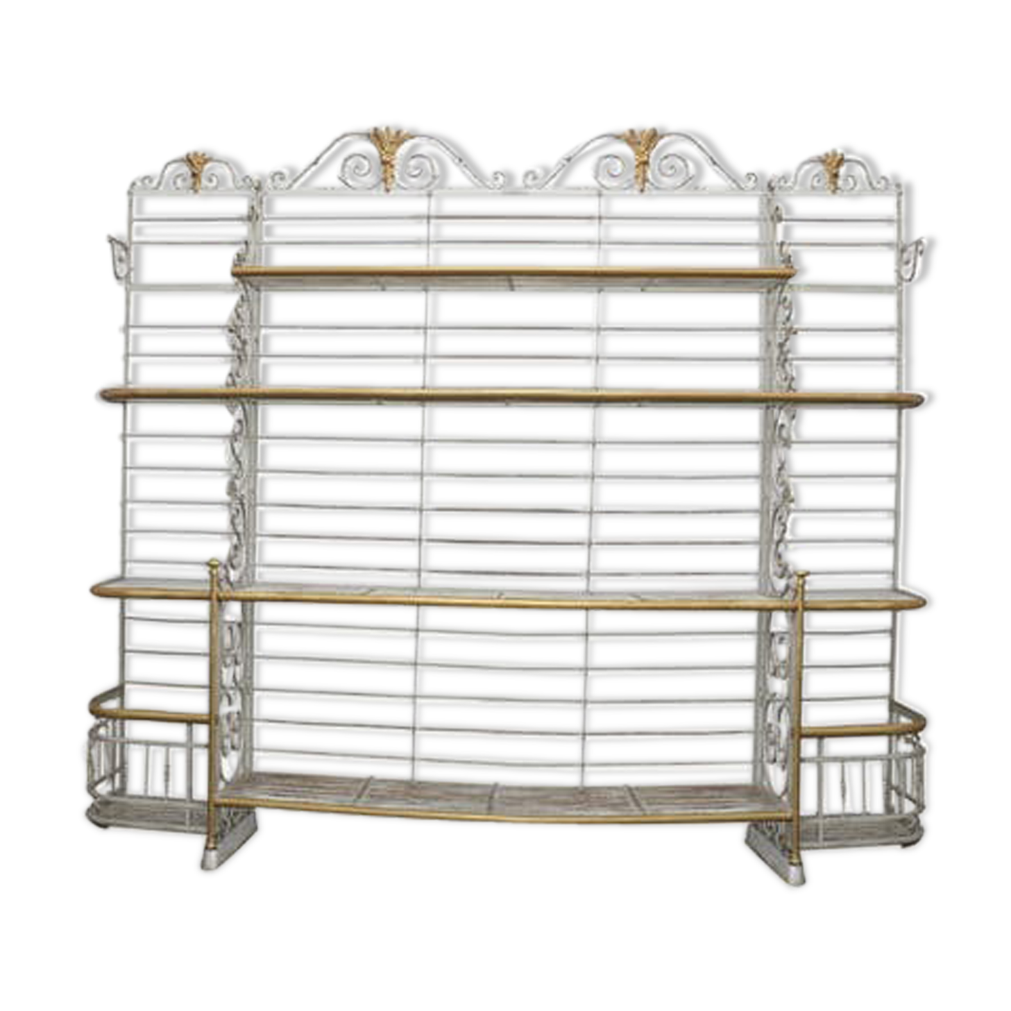 Bakery wrought iron shelf