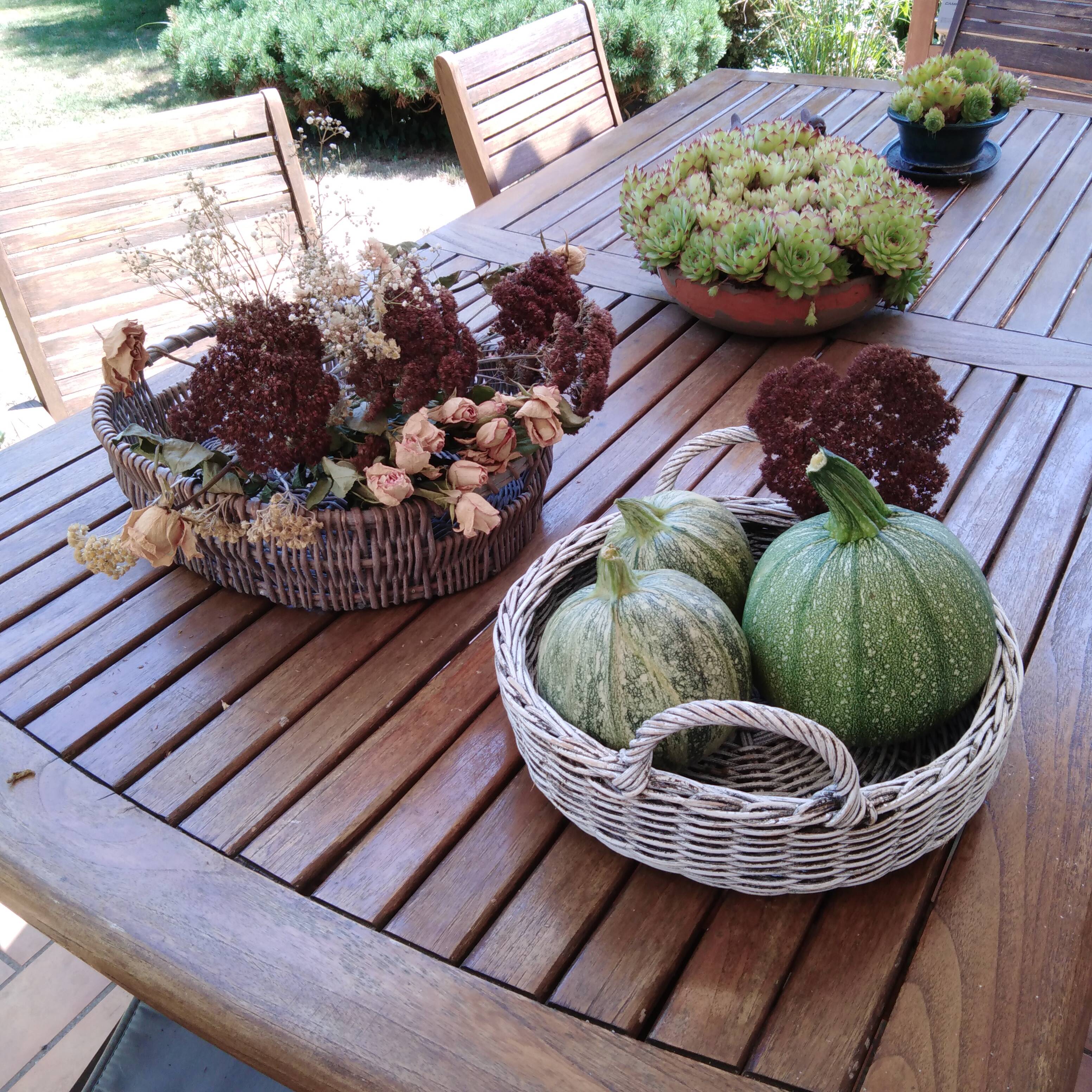Antique wicker baskets
