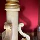 Italian Pedestal Column in White Lacquer and Gold Leaf