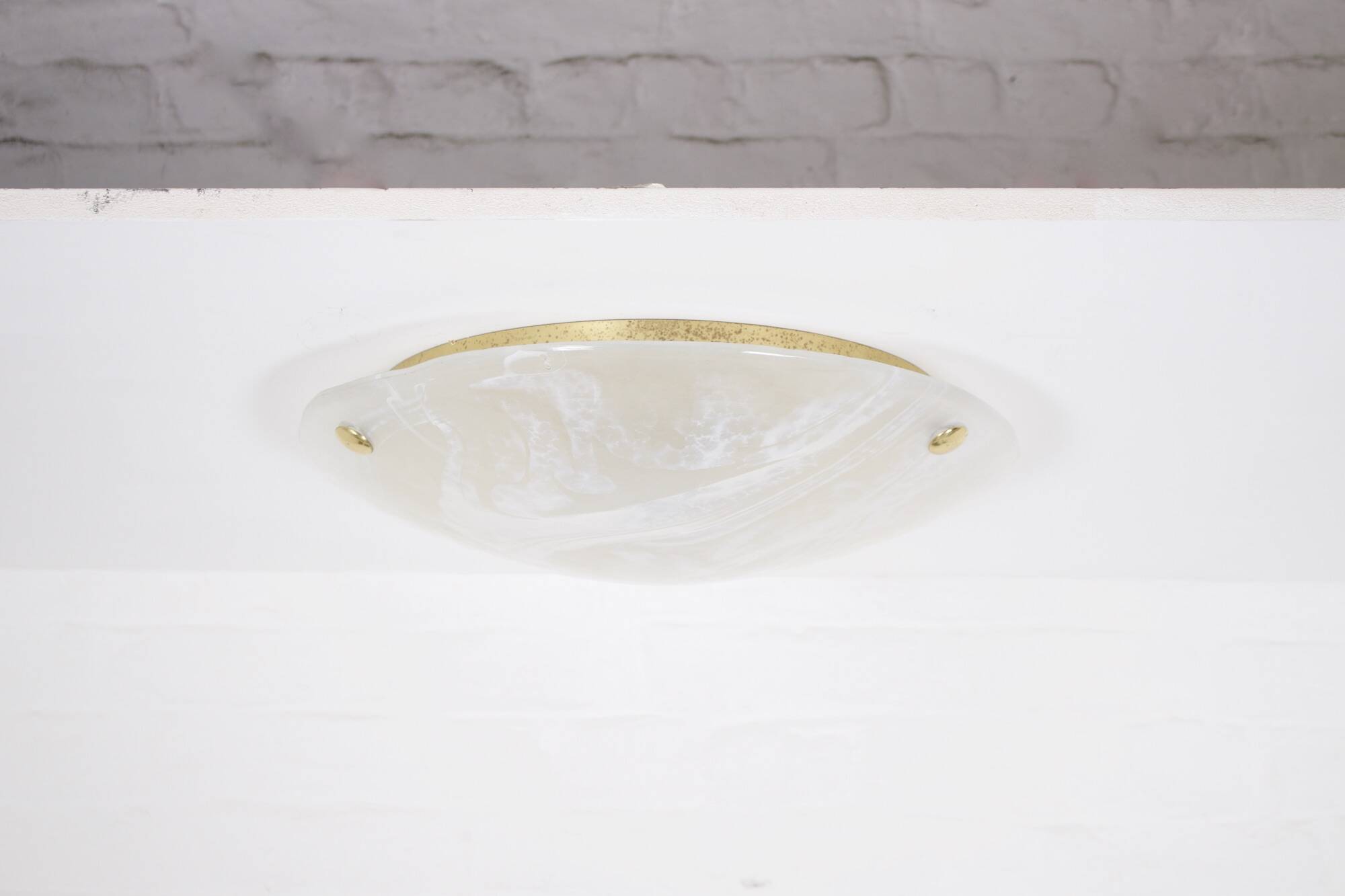Brass and Murano ceiling light, 1970's.