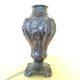 Pied de lampe art nouveau en étain - fausse bougie