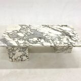 Marble coffee table Arabescato 70s