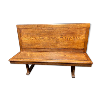 antique old wooden station bench