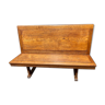 antique old wooden station bench