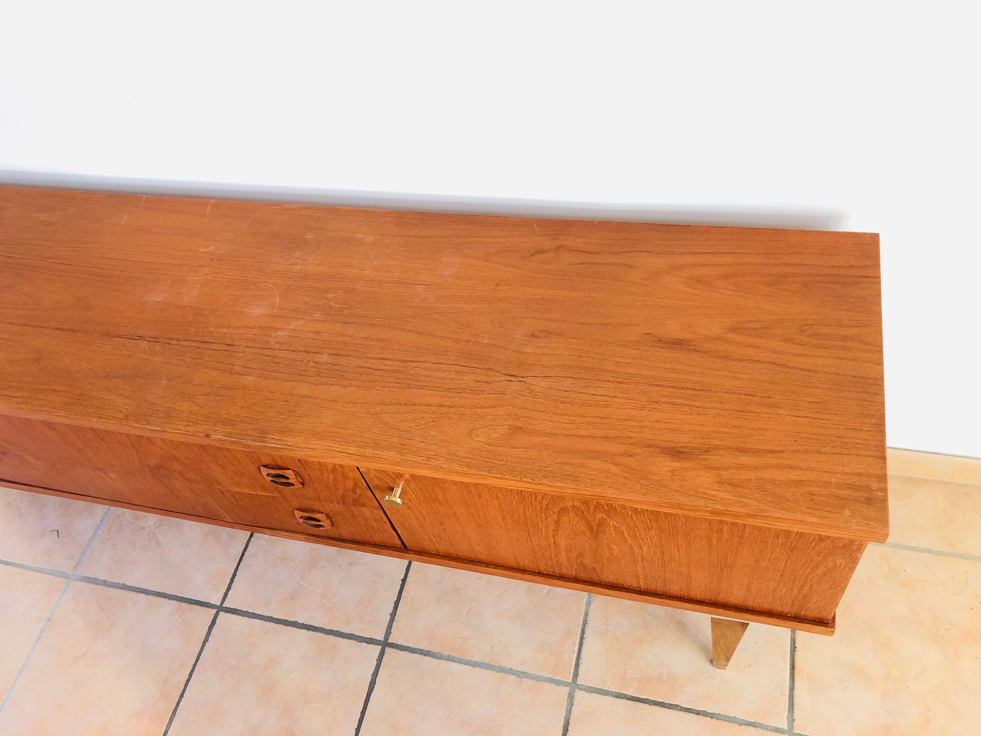 Minimalist vintage teak sideboard 1960
