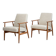 Pair of Lisek Mid-Century armchairs – Restored, vintage, 1960s