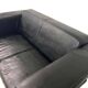 Vintage black leather two seat / sofa / sofa