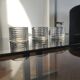 Set of 3 vintage ribbed pressed glass candle holders – 1970s
