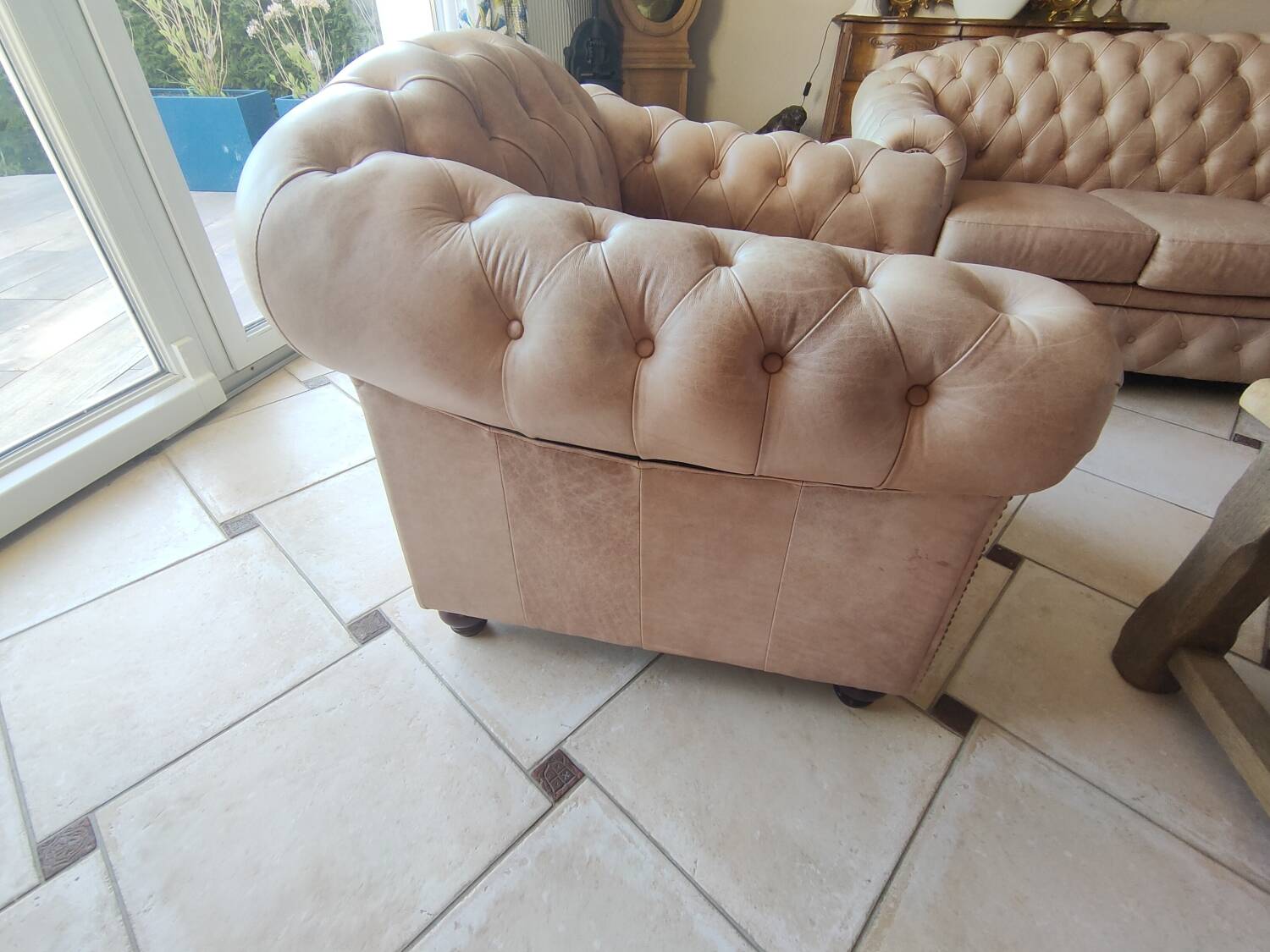 Salon trois pièces chesterfield