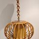 Suspension vintage en rotin 1960