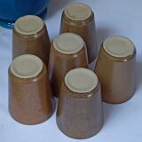 Vintage sandstone Digoin glasses