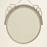 Art Deco Mirror With Hand-Forged Iron Frame, Belgium, 1920s