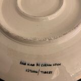 Turkish earthenware dish, coloured, handmade and signed Coskun Uzun, Kotahya, Turkey