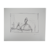Alberto GIACOMETTI: Bust in the studio - Signed lithograph
