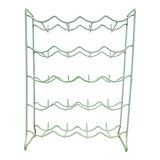 Metal aqua green bottle rack