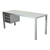 Brushed aluminum desk by MDF Italia