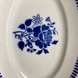 Plat de service fleur bleu  Luneville KG