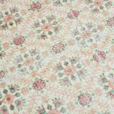 6x10 Vintage Beige & Powder Pink Floral Handmade Vintage Rug, 186x295 Cm