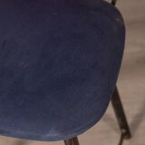 Chaise sculpture vintage années 70 en fer et tissu design italien