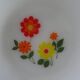 6 plates flowers orange yellow crown arcopal vintage