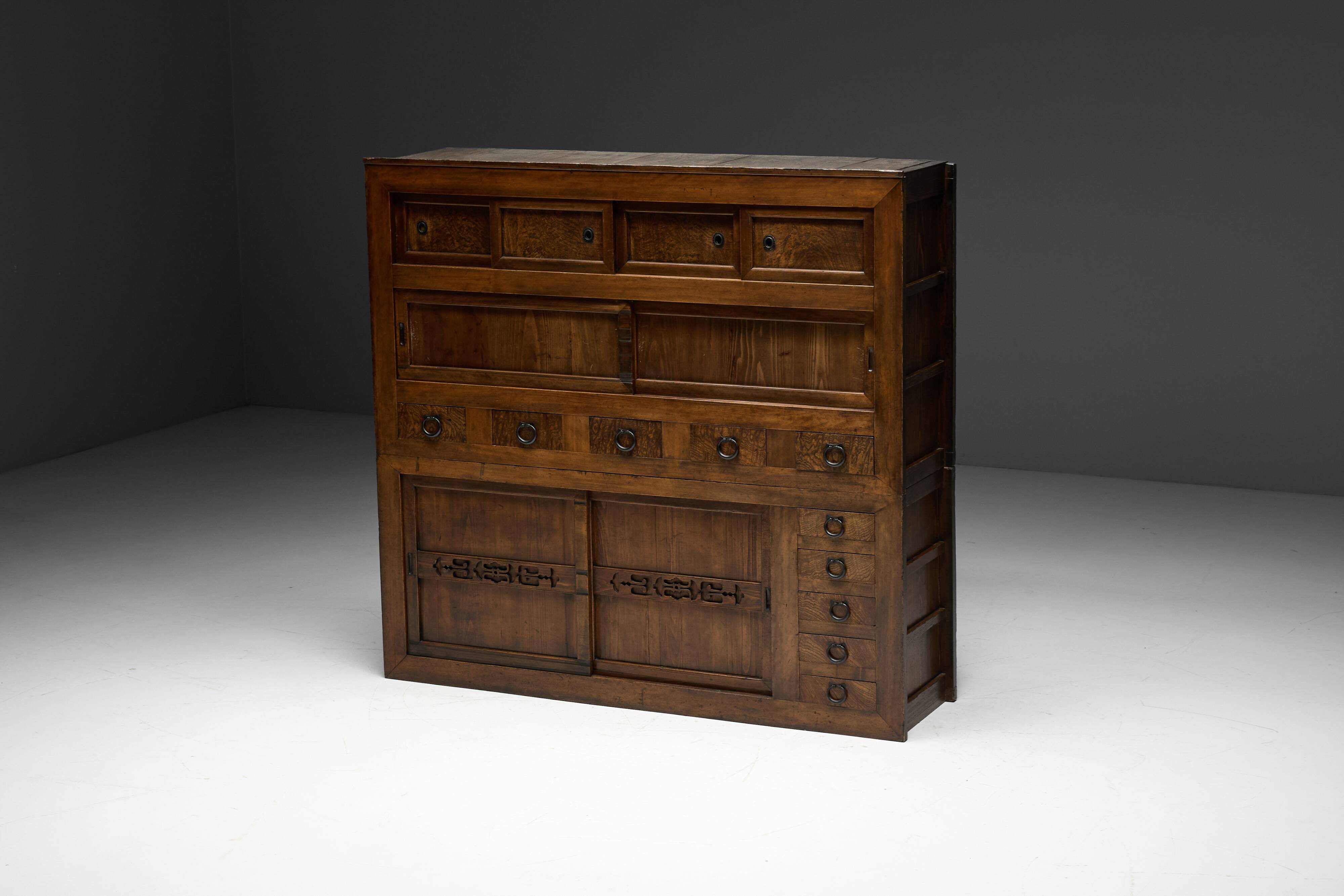 Cabinet japonais Mizuya Tansu, Japon, XIXe siècle