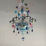 Venetian chandelier in multicolored Murano glass, circa 1930