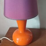 Orange opaline lamp