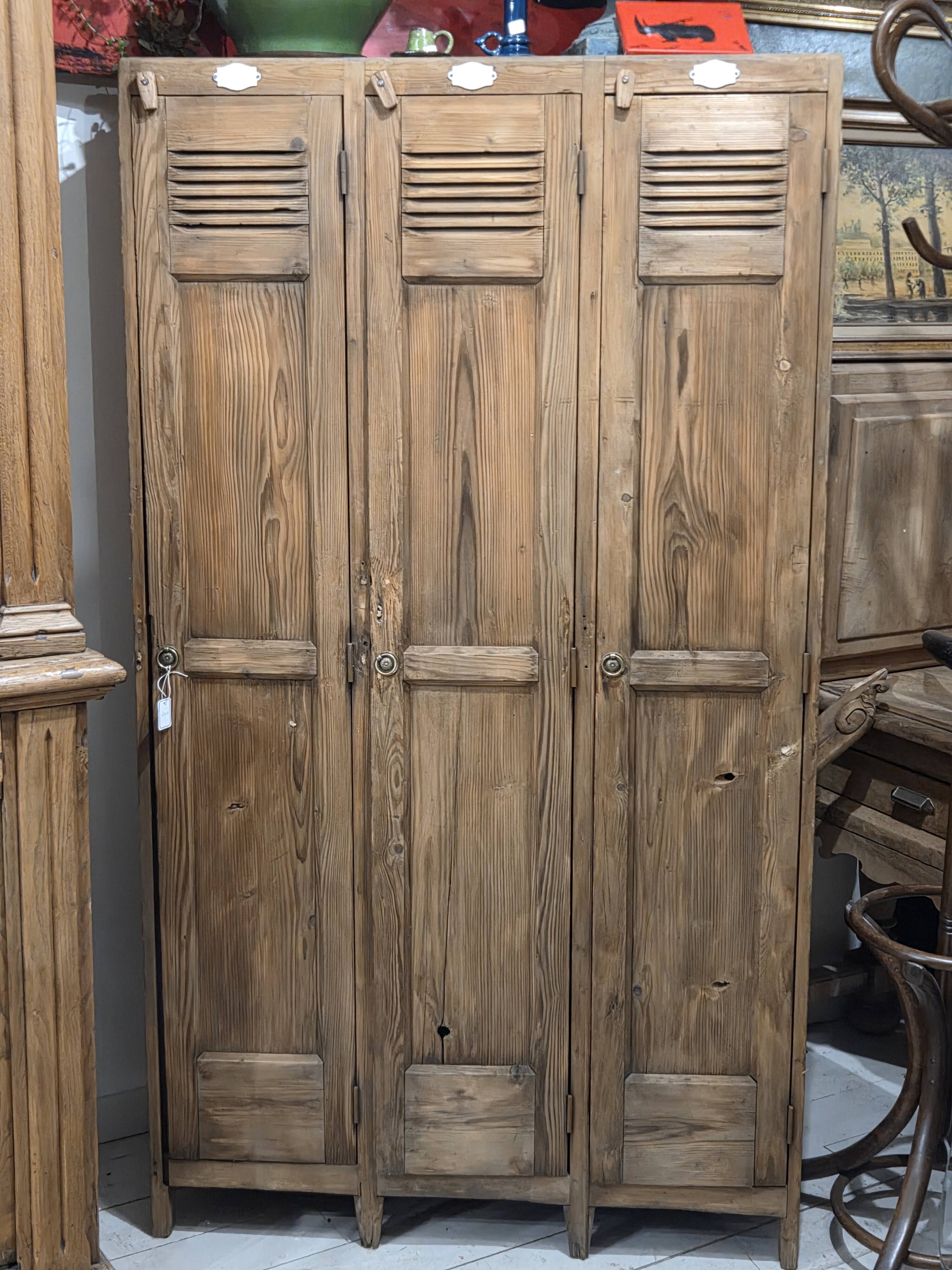 wooden changing room