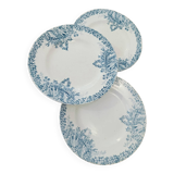 Suite de 3 assiettes St Amand Lebacqz & Bouchart "Colombier"