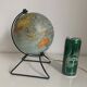 Vintage 1960 terrestrial globe glass world map Perrina - 24 cm