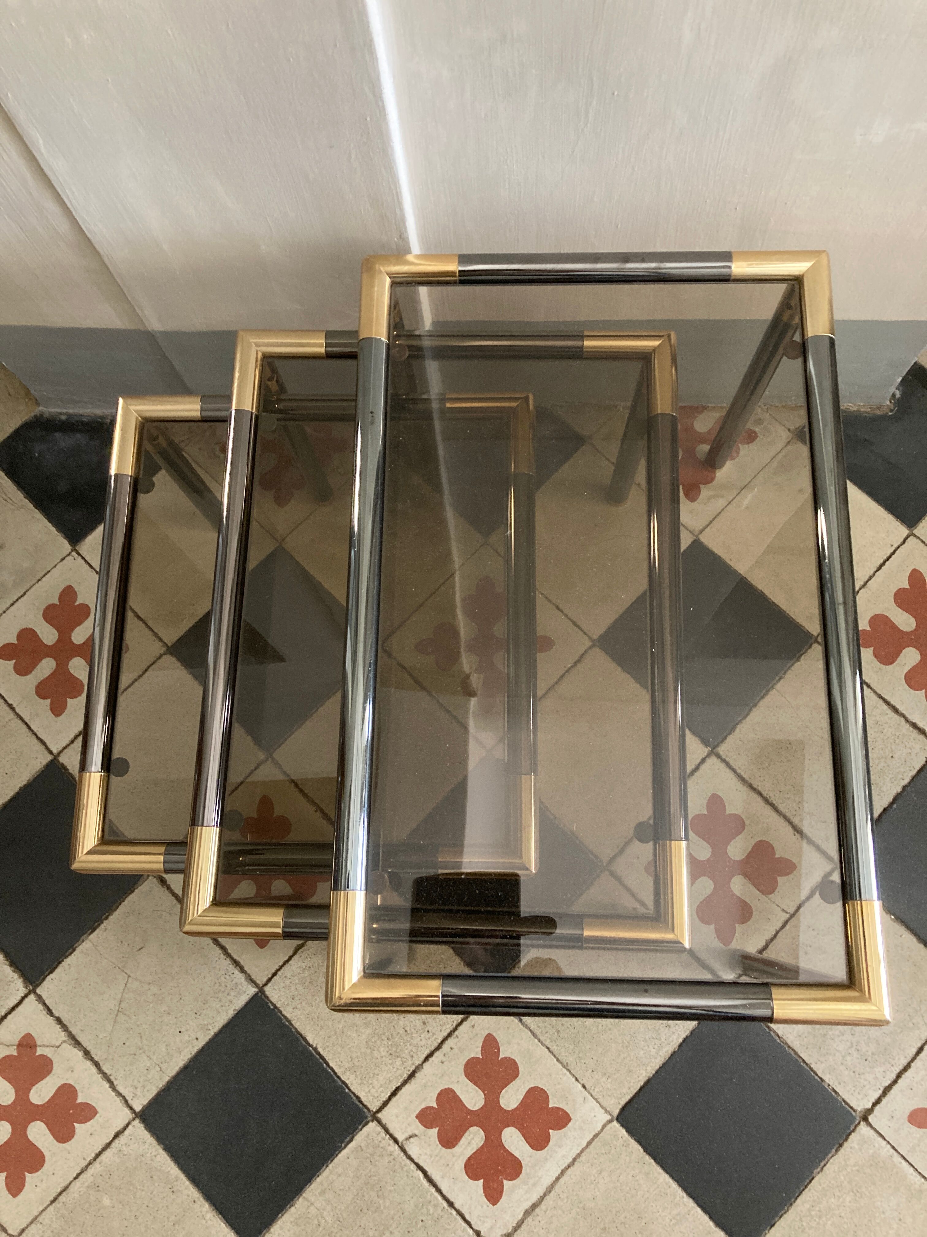 Set of 3 80s nesting tables