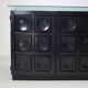 Black brutalist sideboard by Frans Defour, Belgium 1970's