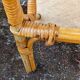 Table d'appoint bambou osier vintage