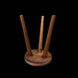 Old small wooden tripod stool