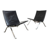 Fauteuils danois vintage PK-22 Poul Kjærholm Fritz Hansen