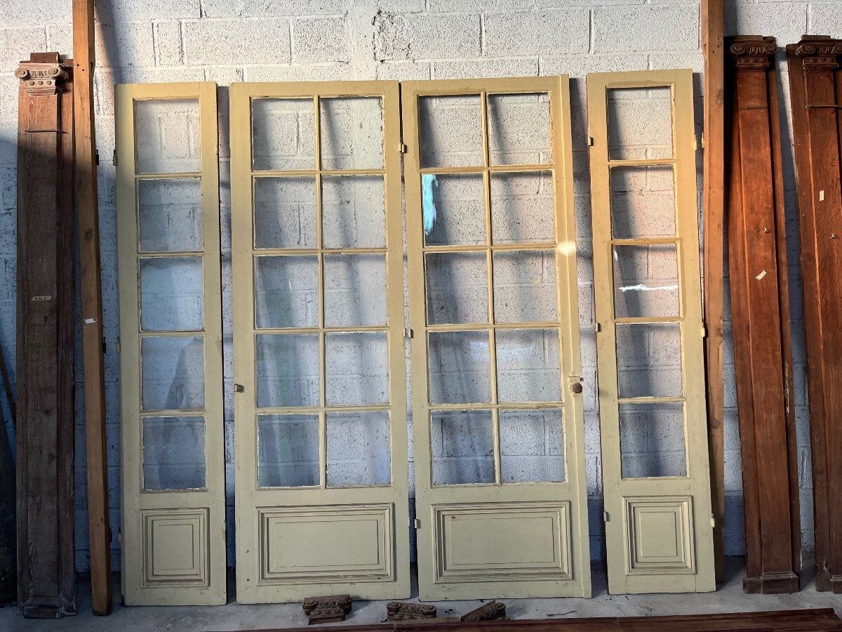 Interior doors with small panes, circa 1900