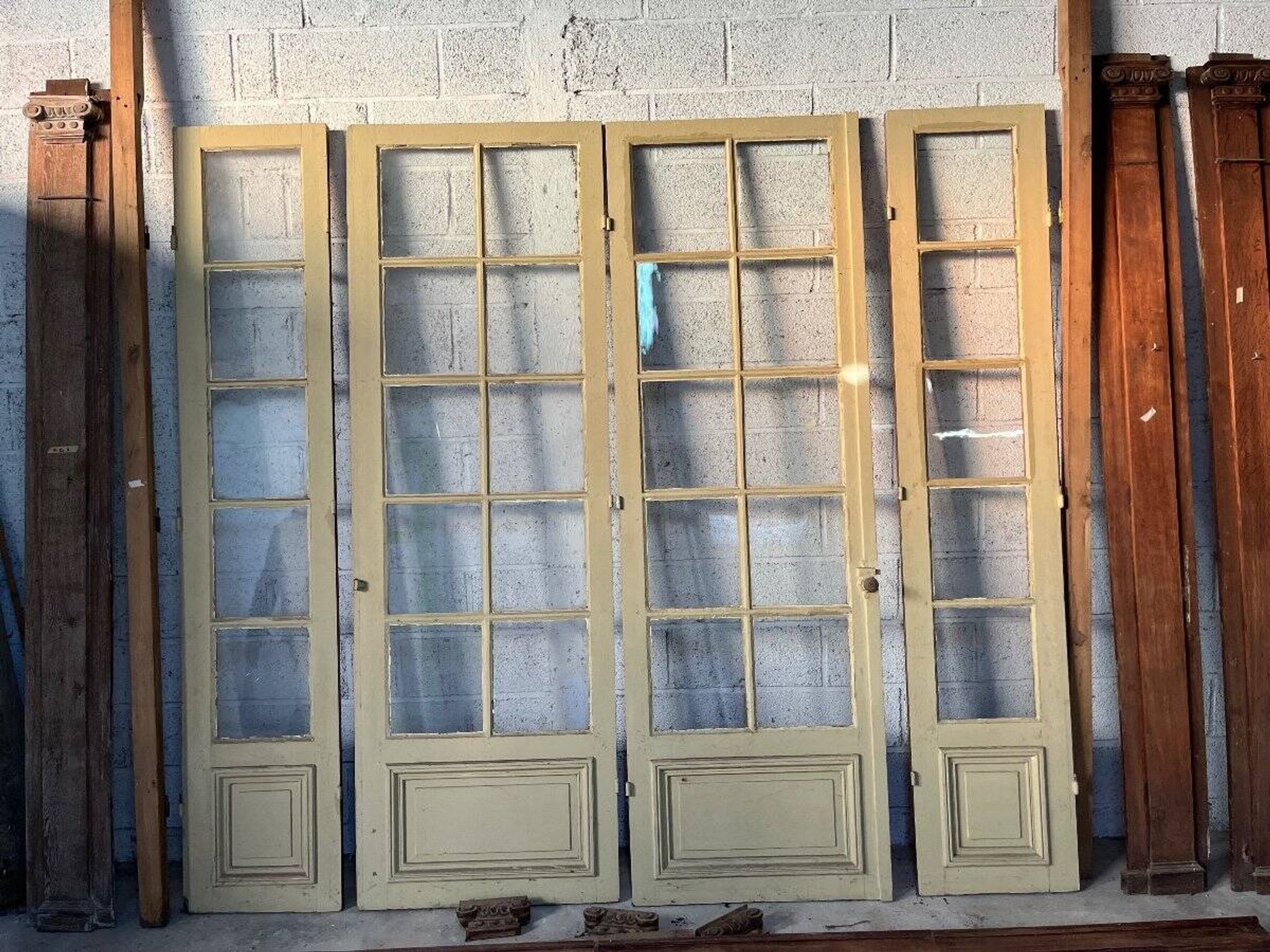 Interior doors with small panes, circa 1900