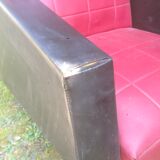 Vintage rockabilly chair in red and black skai