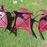 Xavier Pauchard for Tolix table G and 3 chairs A56