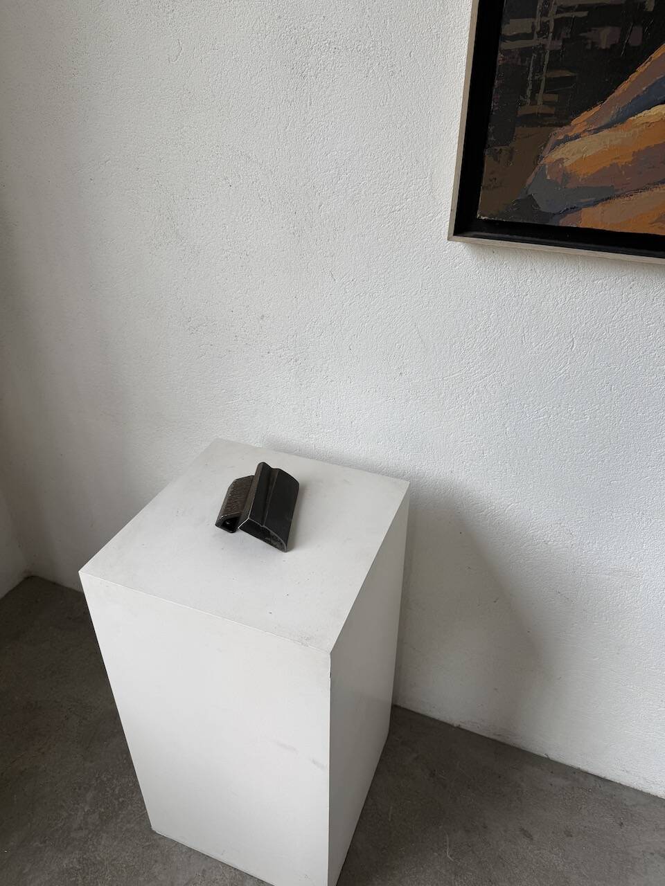 Brutalism bronze door handle