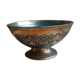 Brass footed bowl with coloured patterns