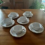 Tasses à thé Moustiers blanc