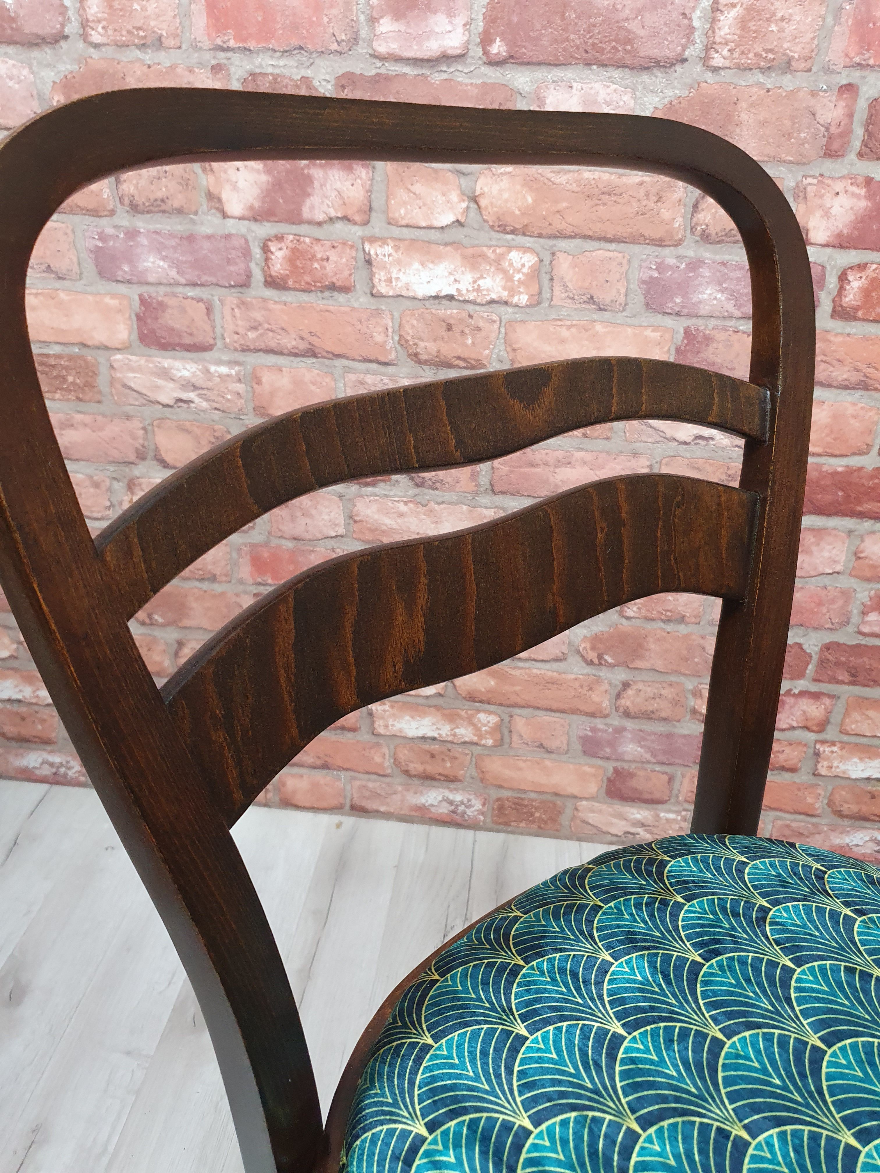 Chaises de salle à manger art déco rénovées
