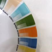 Pillivuyt porcelain plate, color palette, Pantone color chart, dated September 1988